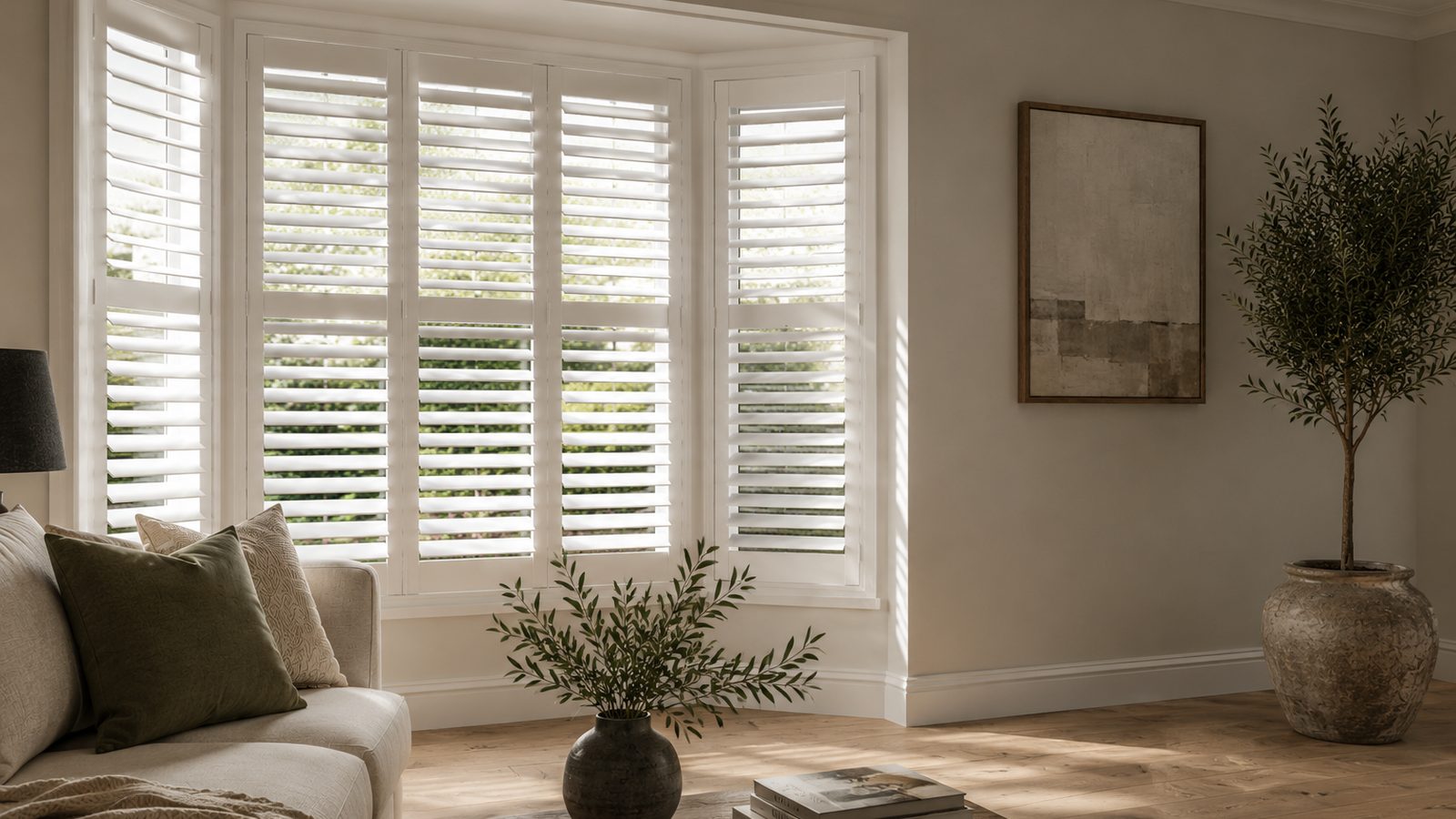 Blinds and Shutters shutters in living room